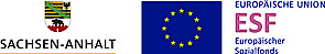 Logos of the State of Saxony-Anhalt and the European Social Fund