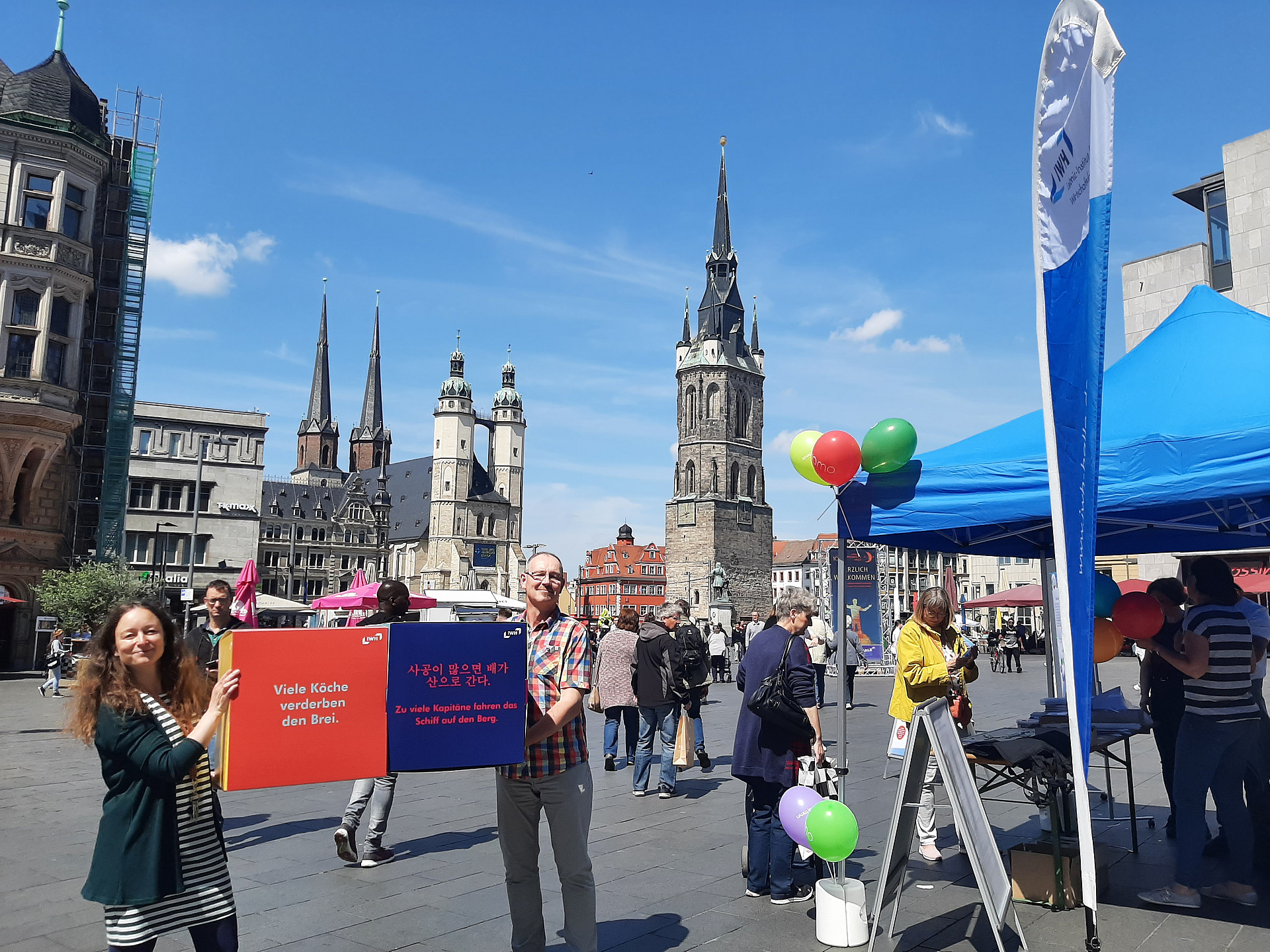 Das IWH am 10. Deutschen Diversity-Tag 2022 auf dem Marktplatz.